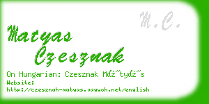 matyas czesznak business card